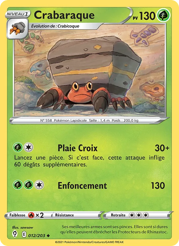 Carte Crabaraque 12/203 – Évolution Céleste