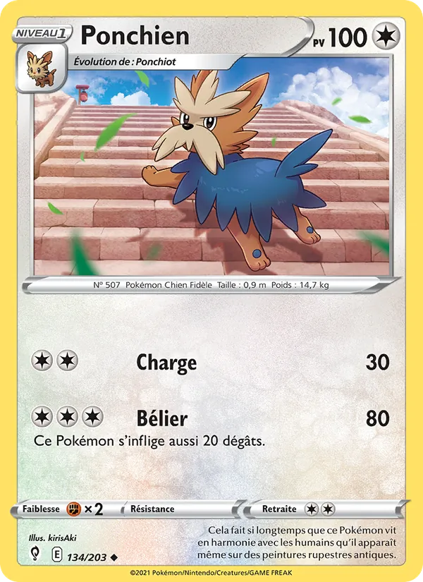 Carte Ponchien 134/203 – Évolution Céleste