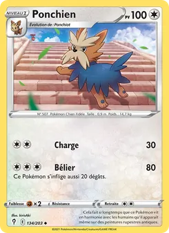 Carte Ponchien 134/203 – Évolution Céleste
