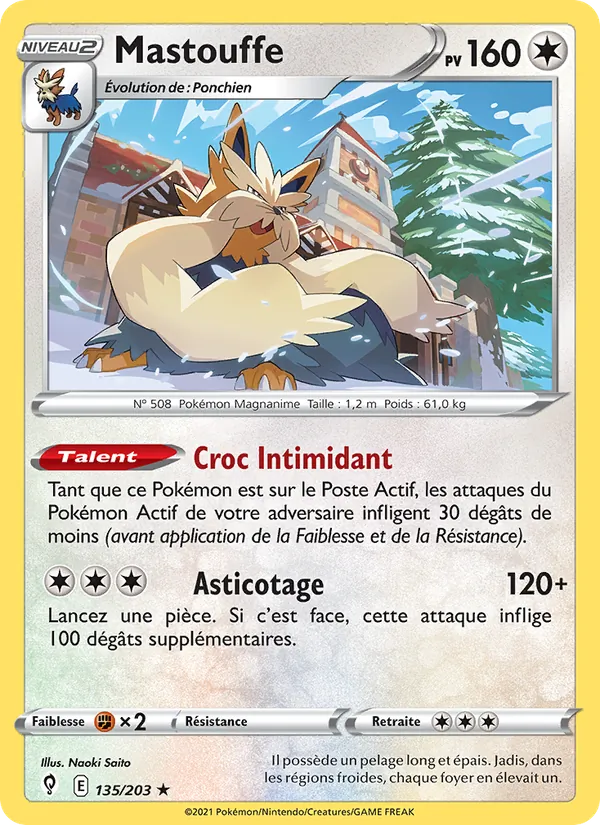 Carte Mastouffe 135/203 – Évolution Céleste