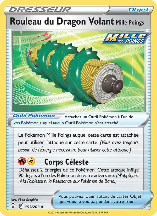 Carte Rouleau du Dragon Volant Mille Poings 153/203 – Évolution Céleste