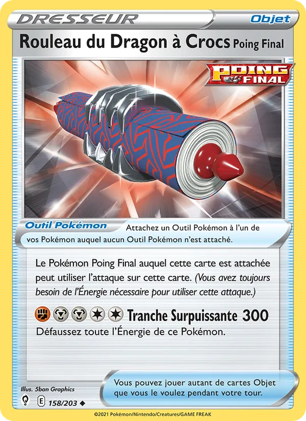 Carte Rouleau du Dragon à Crocs Poing Final 158/203 – Évolution Céleste