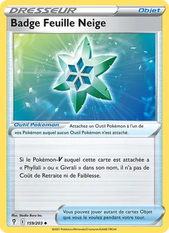 Carte Badge Feuille Neige 159/203 – Évolution Céleste