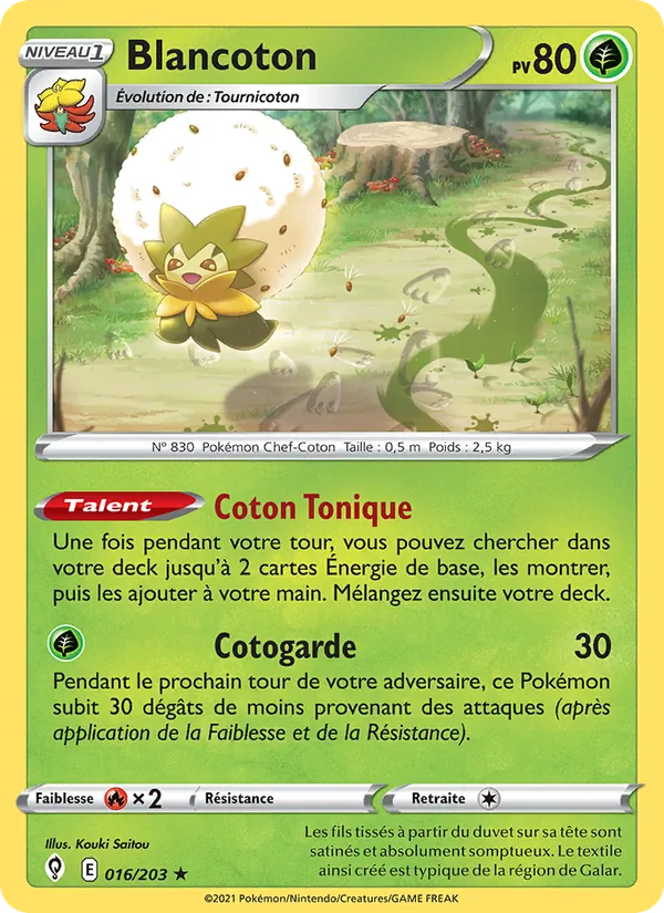 Carte Blancoton 16/203 – Évolution Céleste
