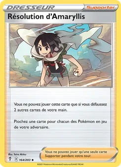 Carte Résolution d'Amaryllis 164/203 – Évolution Céleste