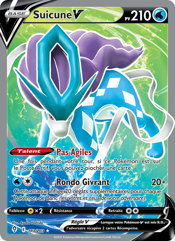Carte Suicune V 173/203 – Évolution Céleste