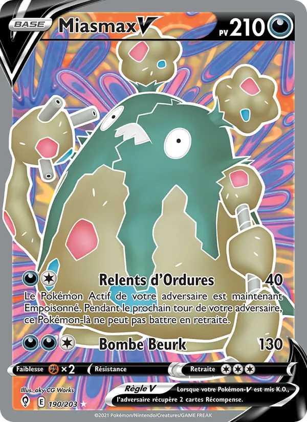 Carte Miasmax V 190/203 – Évolution Céleste