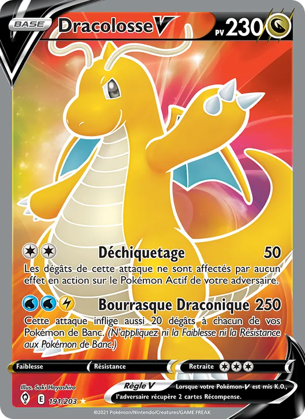 Carte Dracolosse V 191/203 – Évolution Céleste