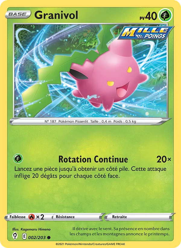 Carte Granivol 2/203 – Évolution Céleste