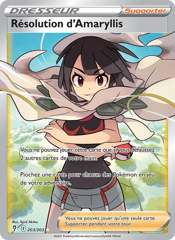 Carte Résolution d'Amaryllis 203/203 – Évolution Céleste