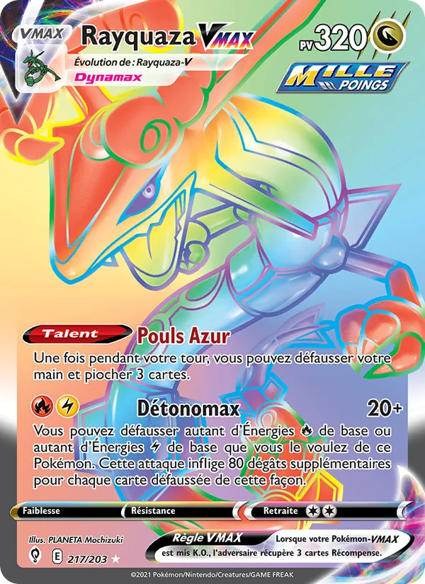 Carte Rayquaza VMAX 217/203 – Évolution Céleste