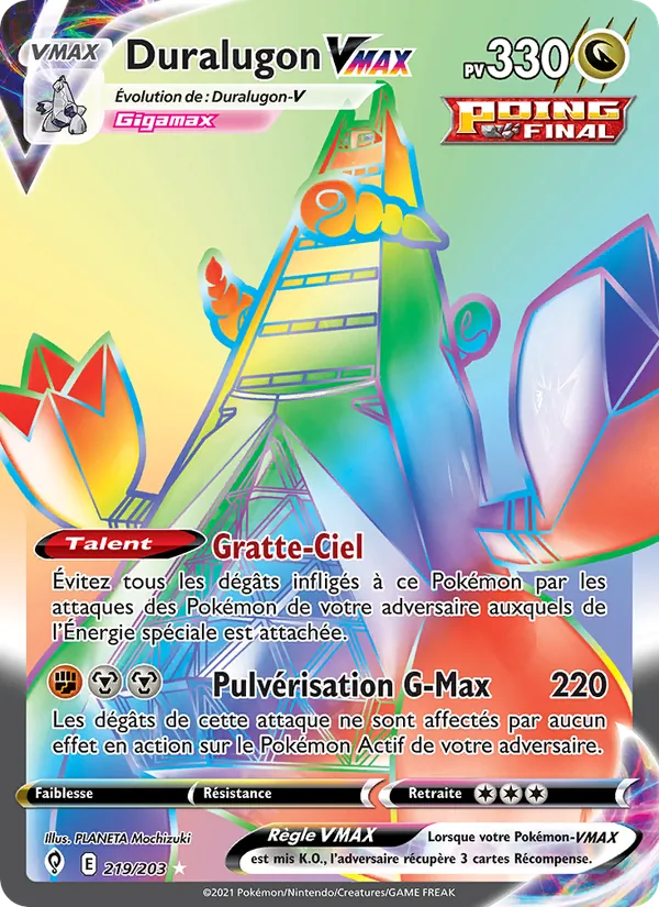 Carte Duralugon VMAX 219/203 – Évolution Céleste