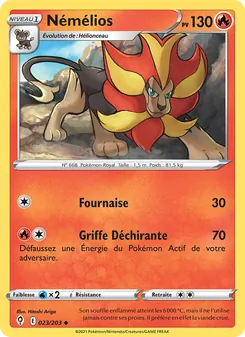 Carte Némélios 23/203 – Évolution Céleste