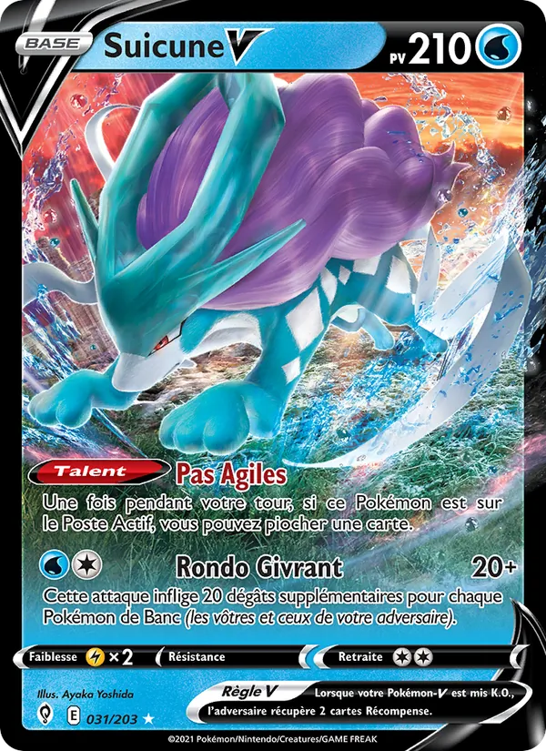 Carte Suicune V 31/203 – Évolution Céleste