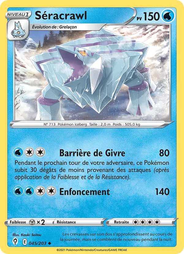 Carte Séracrawl 45/203 – Évolution Céleste
