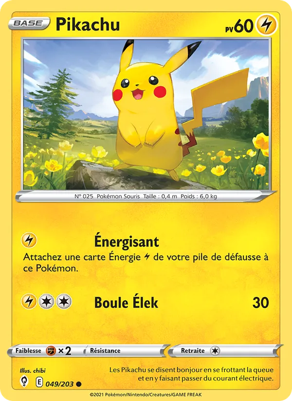 Carte Pikachu 49/203 – Évolution Céleste