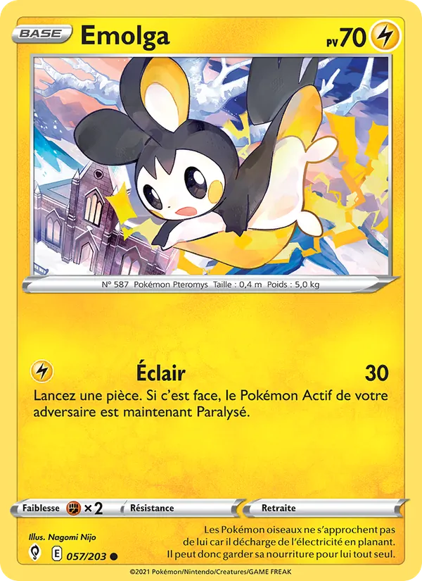 Carte Emolga 57/203 – Évolution Céleste