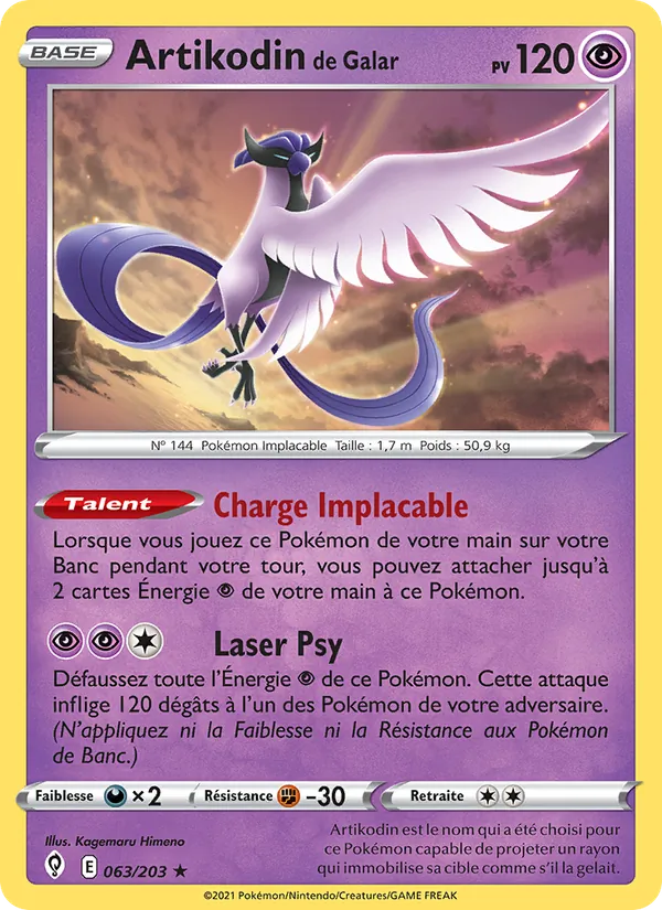 Carte Artikodin de Galar 63/203 – Évolution Céleste