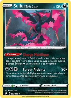 Carte Sulfura de Galar 93/203 – Évolution Céleste
