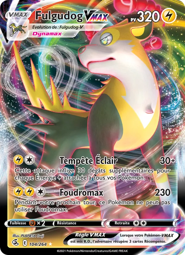 Carte Fulgudog VMAX 104/264 – Poing de Fusion