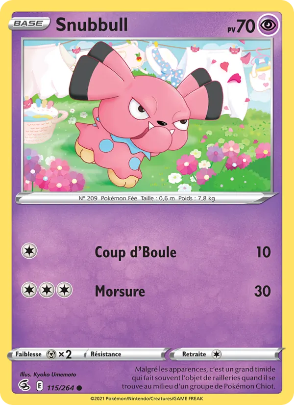 Carte Snubbull 115/264 – Poing de Fusion