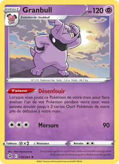 Carte Granbull 116/264 – Poing de Fusion