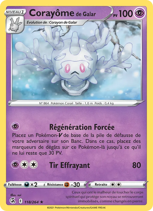 Carte Corayôme de Galar 118/264 – Poing de Fusion