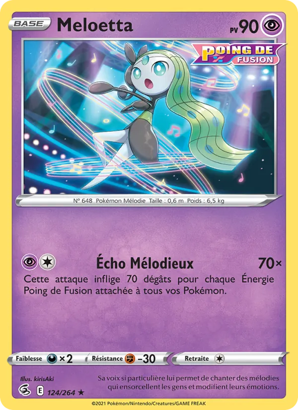 Carte Meloetta 124/264 – Poing de Fusion