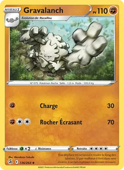 Carte Gravalanch 136/264 – Poing de Fusion