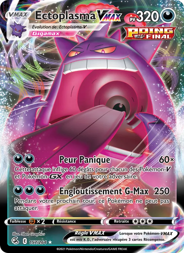 Carte Ectoplasma VMAX 157/264 – Poing de Fusion