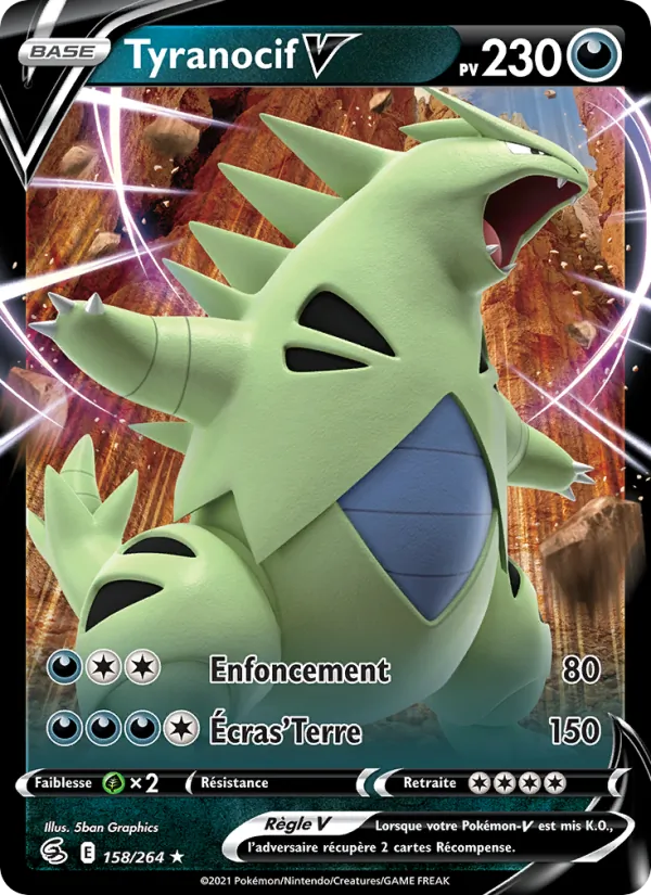 Carte Tyranocif V 158/264 – Poing de Fusion