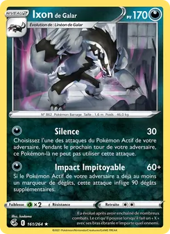 Carte Ixon de Galar 161/264 – Poing de Fusion