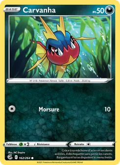 Carte Carvanha 162/264 – Poing de Fusion