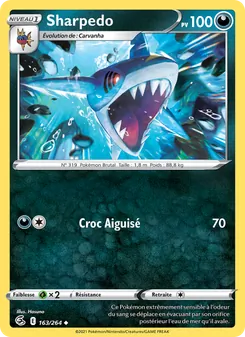 Carte Sharpedo 163/264 – Poing de Fusion