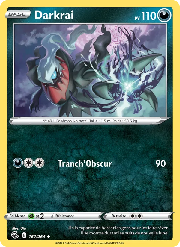 Carte Darkrai 167/264 – Poing de Fusion