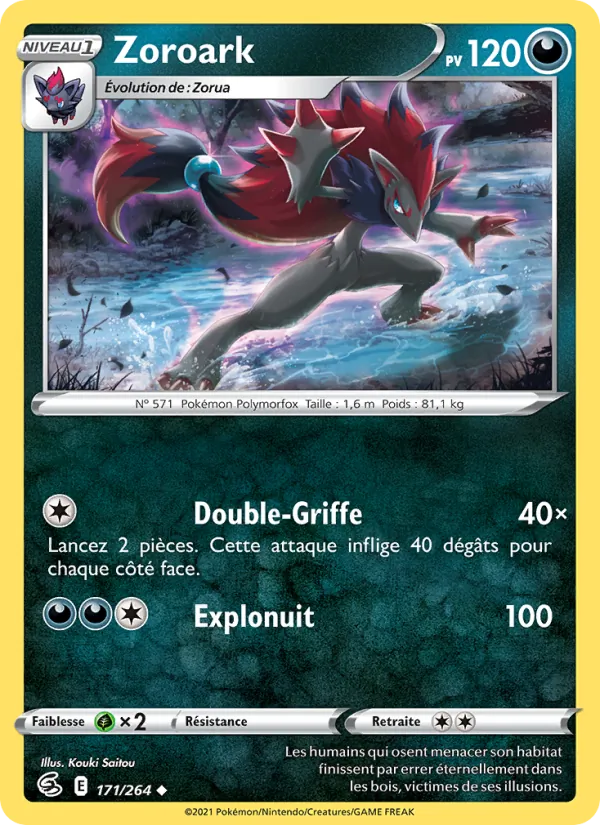 Carte Zoroark 171/264 – Poing de Fusion