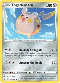 Carte Togedemaru 187/264 – Poing de Fusion