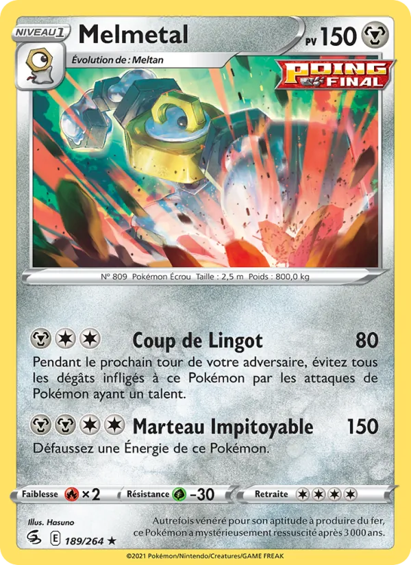 Carte Melmetal 189/264 – Poing de Fusion