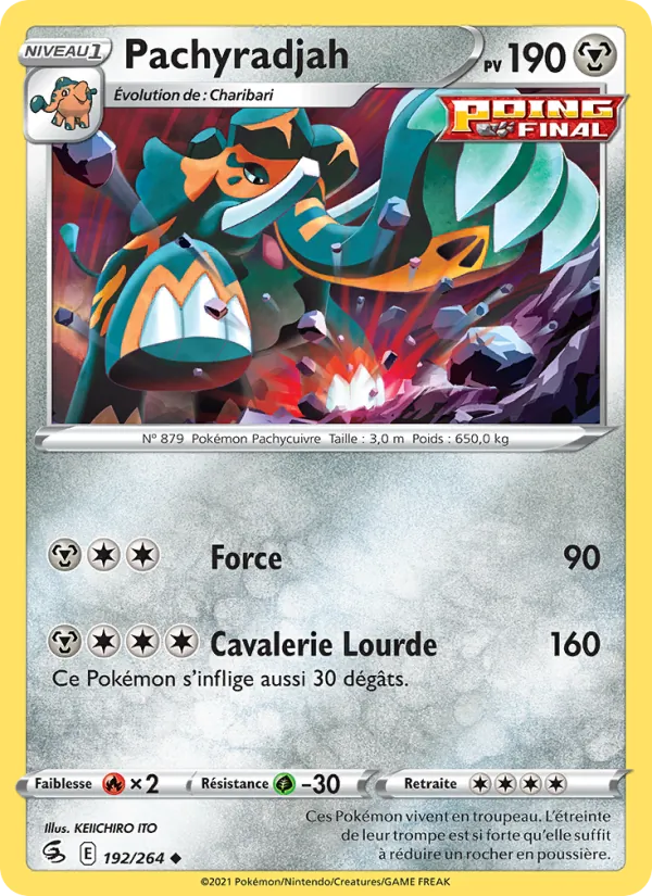 Carte Pachyradjah 192/264 – Poing de Fusion