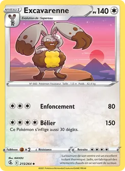 Carte Excavarenne 215/264 – Poing de Fusion