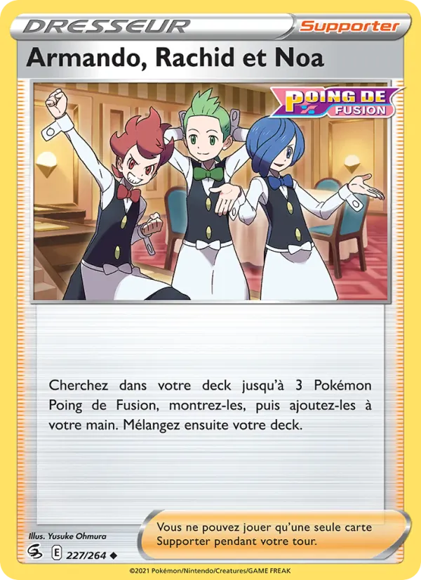 Carte Armando, Rachid et Noa 227/264 – Poing de Fusion