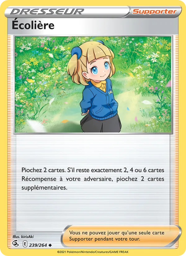 Carte Écolière 239/264 – Poing de Fusion