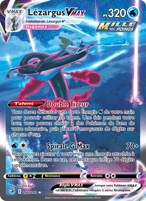 Carte Lézargus VMAX 266/264 – Poing de Fusion