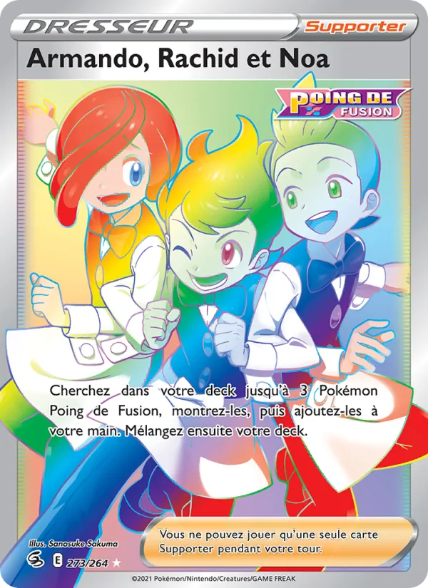 Carte Armando, Rachid et Noa 273/264 – Poing de Fusion