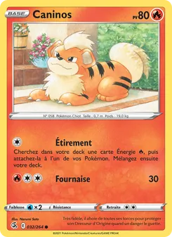 Carte Caninos 32/264 – Poing de Fusion