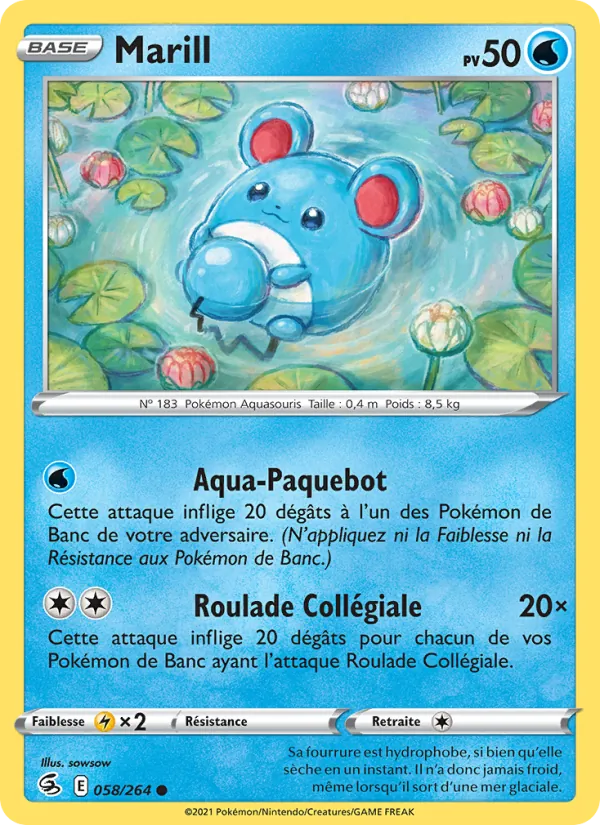 Carte Marill 58/264 – Poing de Fusion