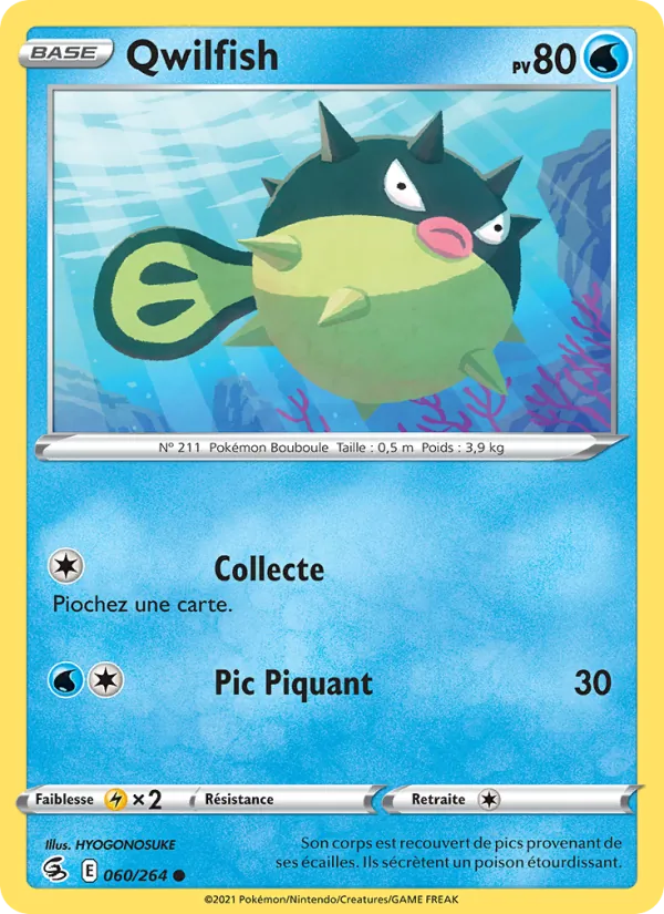 Carte Qwilfish 60/264 – Poing de Fusion