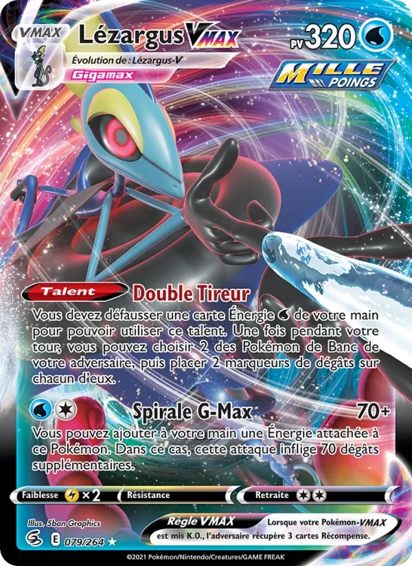 Carte Lézargus VMAX 79/264 – Poing de Fusion