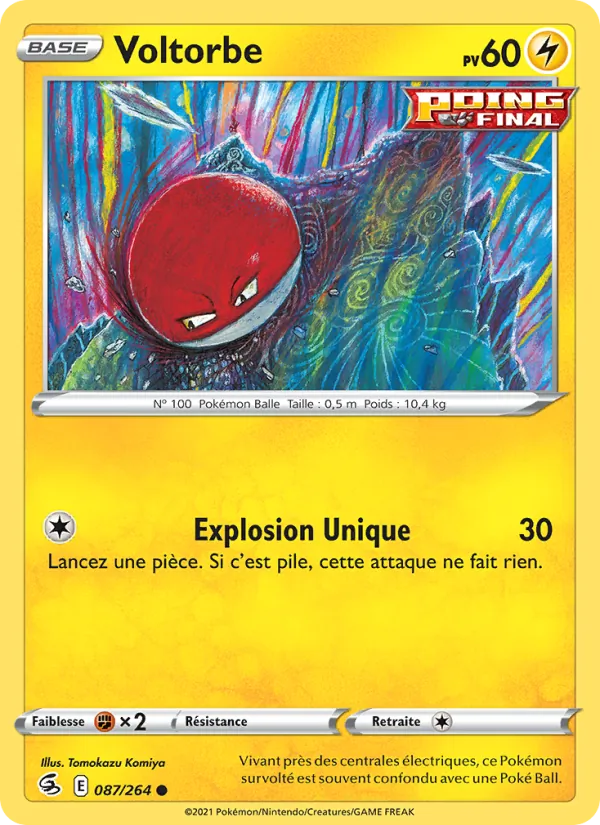Carte Voltorbe 87/264 – Poing de Fusion