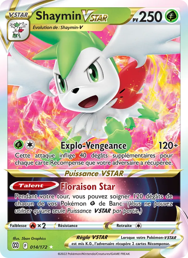 Carte Shaymin VSTAR 014/172 – Stars Étincelantes